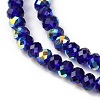 Electroplate Transparent Glass Beads Strands EGLA-A046-01A-02-3