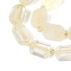 Natural Lemon Quartz(Heated) Beads Strands G-C098-A27-01-3