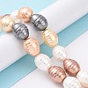 Electroplate Shell Pearl Beads Strands BSHE-O019-02G-4
