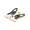 Animal Puppy Alloy Enamel Pendants FIND-V001-03G-02-2