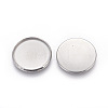 Tarnish Resistant 304 Stainless Steel Milled Edge Bezel Cups X-STAS-K099-01A-25mm-P-1