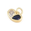 Brass Micro Pave Colorful Cubic Zirconia Charms KK-E798-02F-G-2