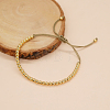 Adjustable Brass Round Braided Bead Bracelets for Women MI8325-1