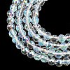 Electroplate Transparent Glass Beads EGLA-B013-02A-AB19-3
