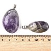 Natural Chevron Amethyst Tumbled Stone Pendants GG-K002-06O-3