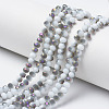 Electroplate Opaque Glass Beads Strands EGLA-A034-P4mm-F16-1