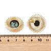 Paua Shell & Brass Stud Earrings for Women EJEW-JE07473-6