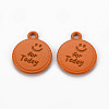 Spray Painted Alloy Pendants PALLOY-Q433-030F-RS-1