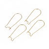Ion Plating(IP) 304 Stainless Steel Hoop Earrings Findings Kidney Ear Wires X-STAS-L216-22A-G-1