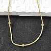 3MM Brass Round Ball Snake Chain Necklaces NJEW-M108-03G-1