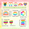 20Pcs 10 Style Pride Style & Rainbow Color Printed Acrylic Pendants SACR-SC0001-23-2