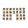 26Pcs 26 Styles 304 Stainless Steel Black Enamel Square Spacer Bars STAS-T073-58G-1