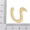 Brass Micro Pave Clear Cubic Zirconia Pendants CU-CBA8481-01G-U-3