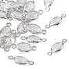 SHEGRACE Brass Pave Cubic Zirconia Oval Connector Charms XGRQ2O400-439A-P-1
