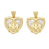 Brass Shell Pendants CU-CBA9482-05G-04-1