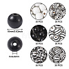 180Pcs 6 Style Natural Wood Beads WOOD-BT0001-09-3