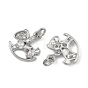 SHEGRACE Brass Pave Clear Cubic Zirconia Charms XGRQ4D002-658P-2