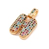 Brass Micro Pave Cubic Zirconia Pendants KK-C076-29H-G02-2