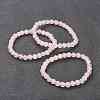 Natural Rose Quartz Beaded Stretch Bracelets BJEW-D446-B-11-10