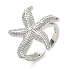 Brass Cuff Rings for Women RJEW-A083-01P-4