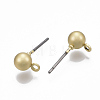 Smooth Surface Alloy Stud Earring Findings X-PALLOY-T064-38MG-2
