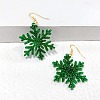 Snowflake Acrylic Glitter Powder Dangle Earrings FS-WGC8E2D-02-2