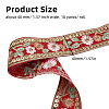 10 Yards Embroidery Flower Polyester Ribbon PW-WG22962-01-2