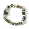 Natural Indian Agate Chips Bead Stretch Bracelets for Women Men CI5318-25-1