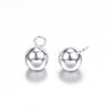 304 Stainless Steel Sphere Charms X-STAS-G085-18S-2