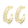 Rack Plating Brass Micro Pave Cubic Zirconia Cuff Earring EJEW-C086-10G-1