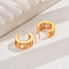 Elegant Heart Brass Cubic Zirconia Stud Earrings GX1194-2-4