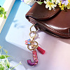 Alloy Resin Butterfly Keychains KEYC-TADJ0002-02G-J-5