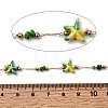 Handmade 304 Stainless Steel Synthetic Turquoise Starfish Link Chains CHS-L032-13G-04-2