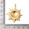 304 Stainless Steel & Clear Cubic Zirconia Pendants STAS-K324-01G-3