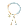 304 Stainless Steel/Alloy Charm Bracelets BJEW-JB13982-5