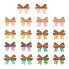 18Pcs 9 Colors Wood & Resin Pendants WOOD-TA0002-96-2