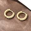 Brass Cubic Zirconia Hoop Earrings EJEW-A156-13A-G-3