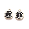 Rack Plating Alloy Enamel Pendants ENAM-N070-01A-01G-02-1