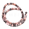Natural Pink Zebra Jasper Round Beads Strands G-E334-6mm-11-8
