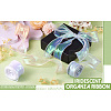  3 Rolls 3 Colors Flat Rainbow Color Organza Ribbon OCOR-TA0001-47-16