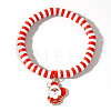 Elegant Christmas Handmade Polymer Clay Heishi Beaded Stretch Bracelets MV9996-26-1