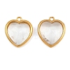 Valentine's Day 304 Stainless Steel with Glass Charms STAS-Q119-01G-A02-1