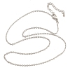 Brass Cable Chain Necklaces for Women NJEW-D302-48P-4