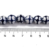 Handmade Blue and White Porcelain Beads Strands PORC-I027-03I-4