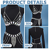 1Pc Alloy with Acrylic Chest Chains and 1Pc Skirt Waist Belly Body Chain for Sexy Bikini AJEW-GA0010-47-3