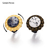 Adjustable Flower Alloy & Iron Bezel Cup Ring Base with Rotatable Tray MAK-T012-06B-5