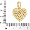 Brass Micro Pave Cubic Zirconia Pendants KK-P293-06G-3