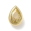 Teardrop Brass Micro Pave Cubic Zirconia Cabochons KK-P345-13G-B06-1