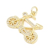 Brass Micro Pave Cubic Zirconia Pendants KK-F938-39G-03-2