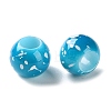 Spray Painted ABS Plastic European Beads KY-G033-01B-05-2